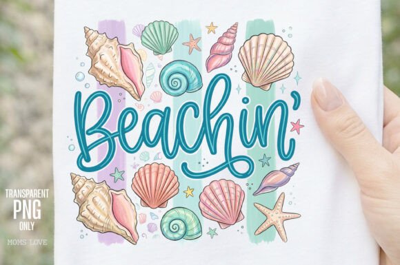 Download Beachin' Seashell Summer PNG Design - Summer Collection